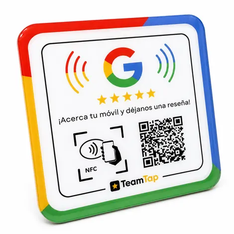 Pegatina TeamTap para reseñas de Google